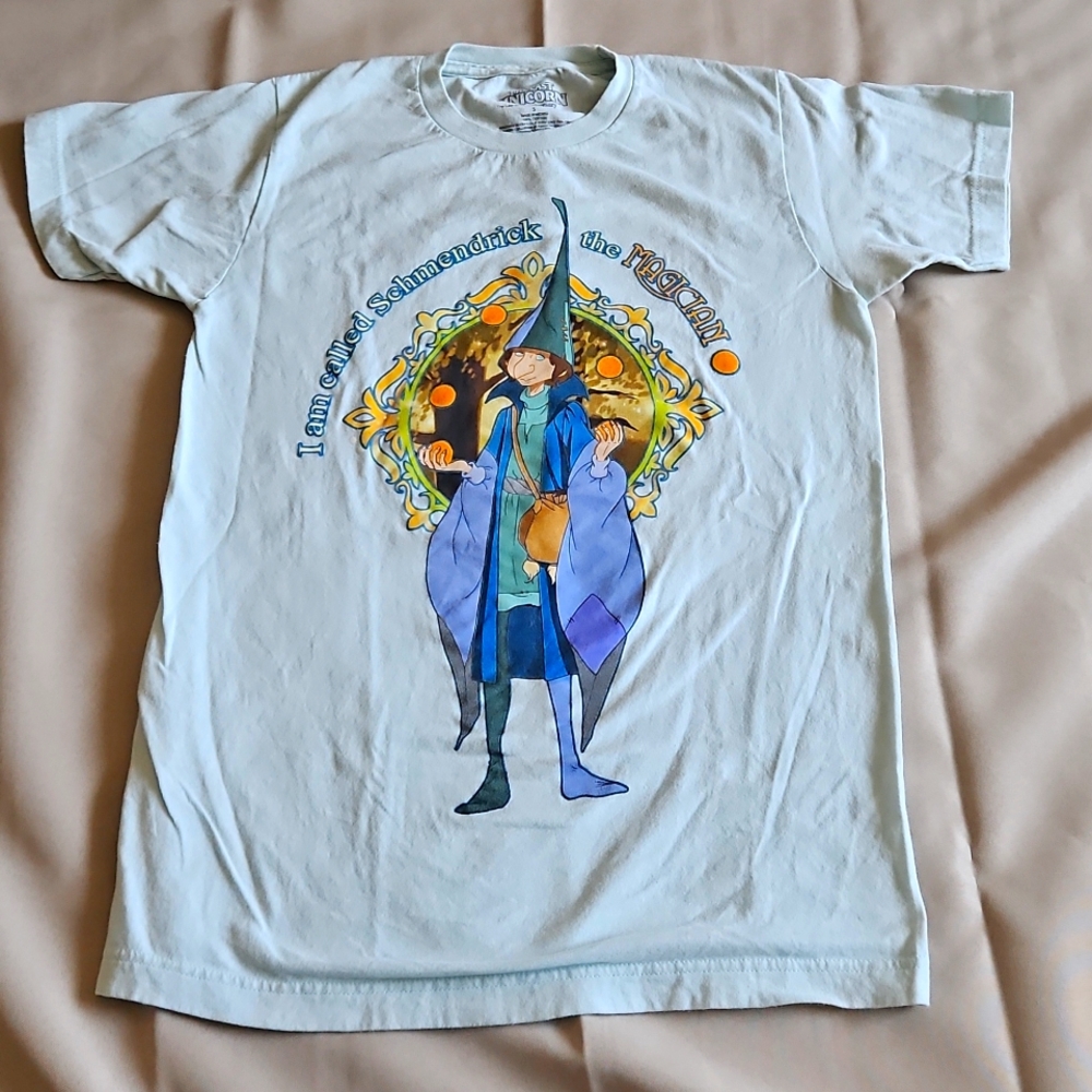 The Last Unicorn 40th Anniversary Schmendrick The Magician T Shirt Adult S, NWOT